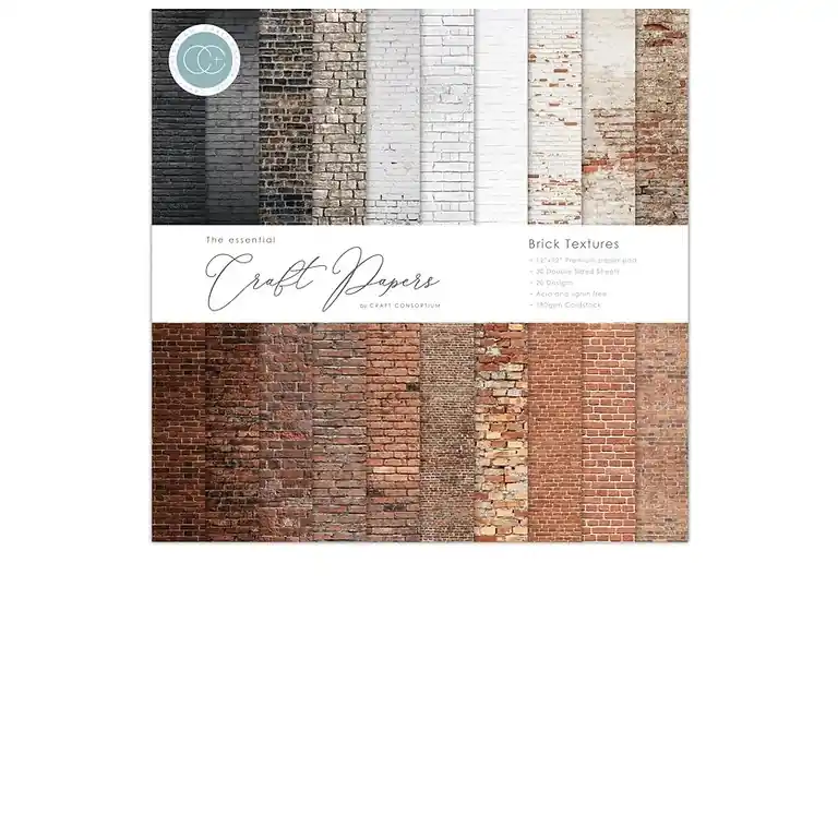 Tryggt köp | Pappersblock - 30x30cm - Brick Textures - 30st