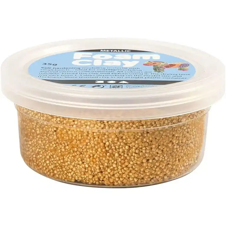 Köp direkt - Foamball Clay - Metallic Guld - 35g