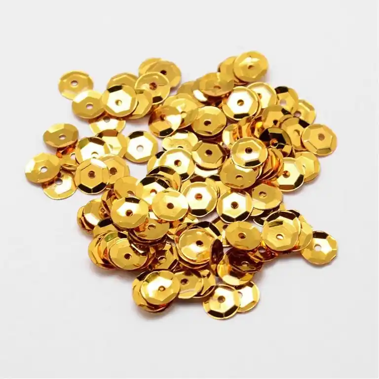 Paljetter - 5mm - Guld - Rekommenderas