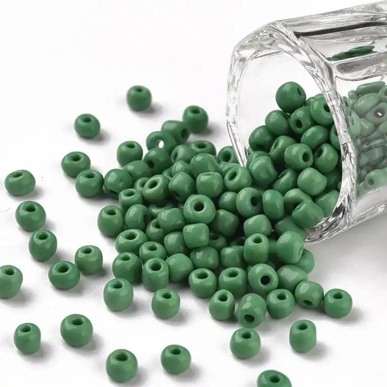 Glaspärlor - Seed Beads - 4mm - 100g - Grön | Expressleverans
