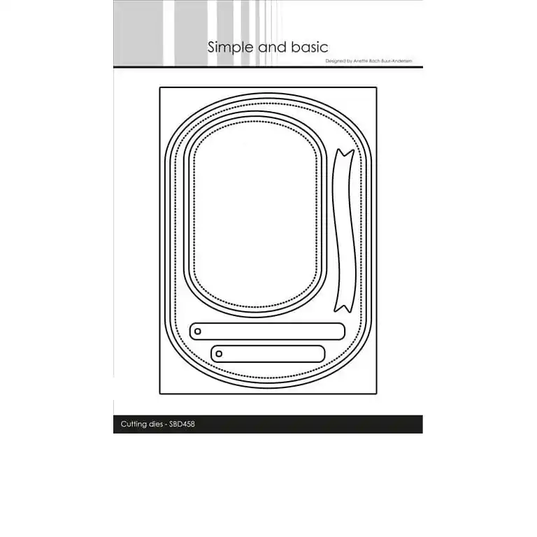 Precis inkommet - Simple and Basic Dies - Rounded A6 Rectangles