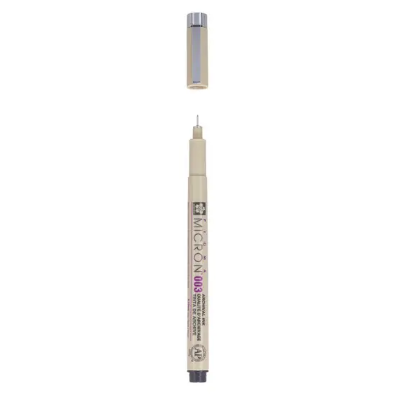 Pigma Micron 003 svart 0,15 mm | Populär