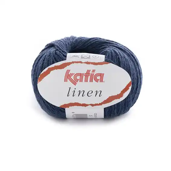Garn Linen 50g mörkblå - Kampanjpris