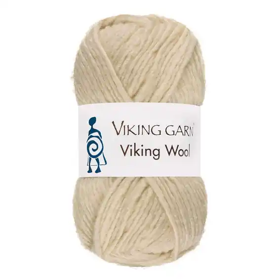 Endast ett fåtal kvar | Viking Garn Wool 50g creme 502