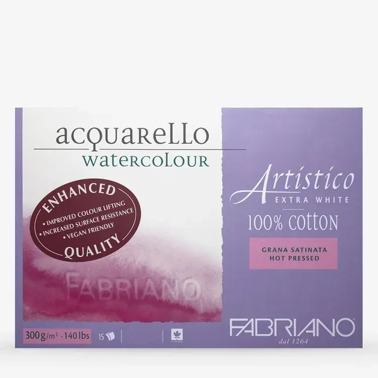 Bästsäljare | Fabriano Artistico akv.block Extra white 300g 30x45 satin